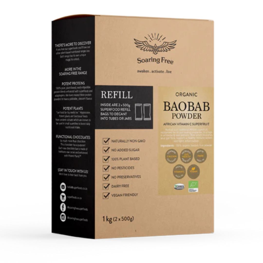 Organic Baobab Powder – Prebiotic Superfruit for Gut & Skin Health