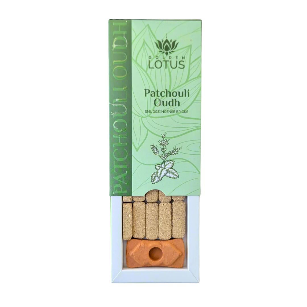 Golden Lotus Incense Bricks – Patchouli Oudh