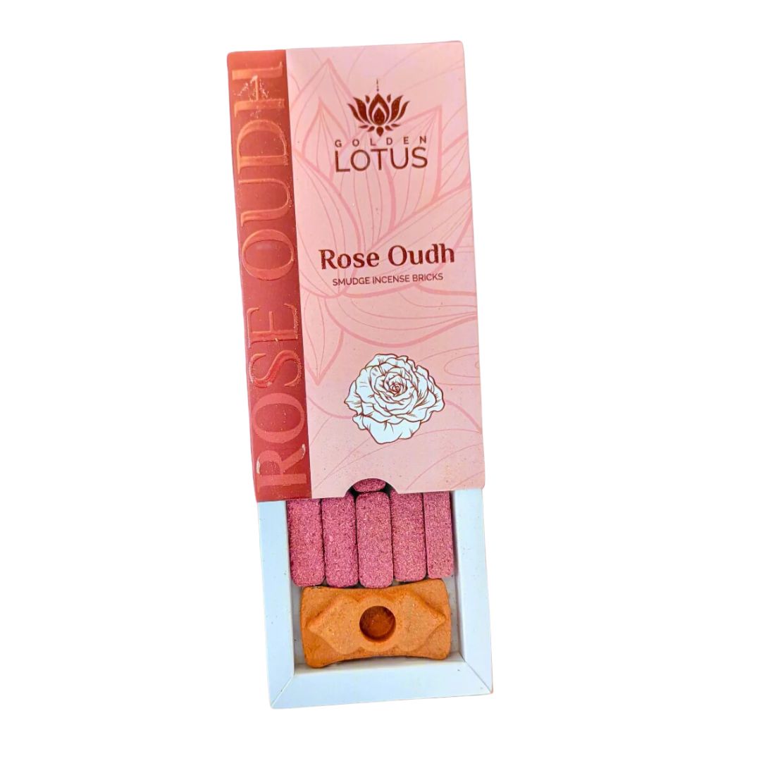 Golden Lotus Incense Bricks – Rose Oudh