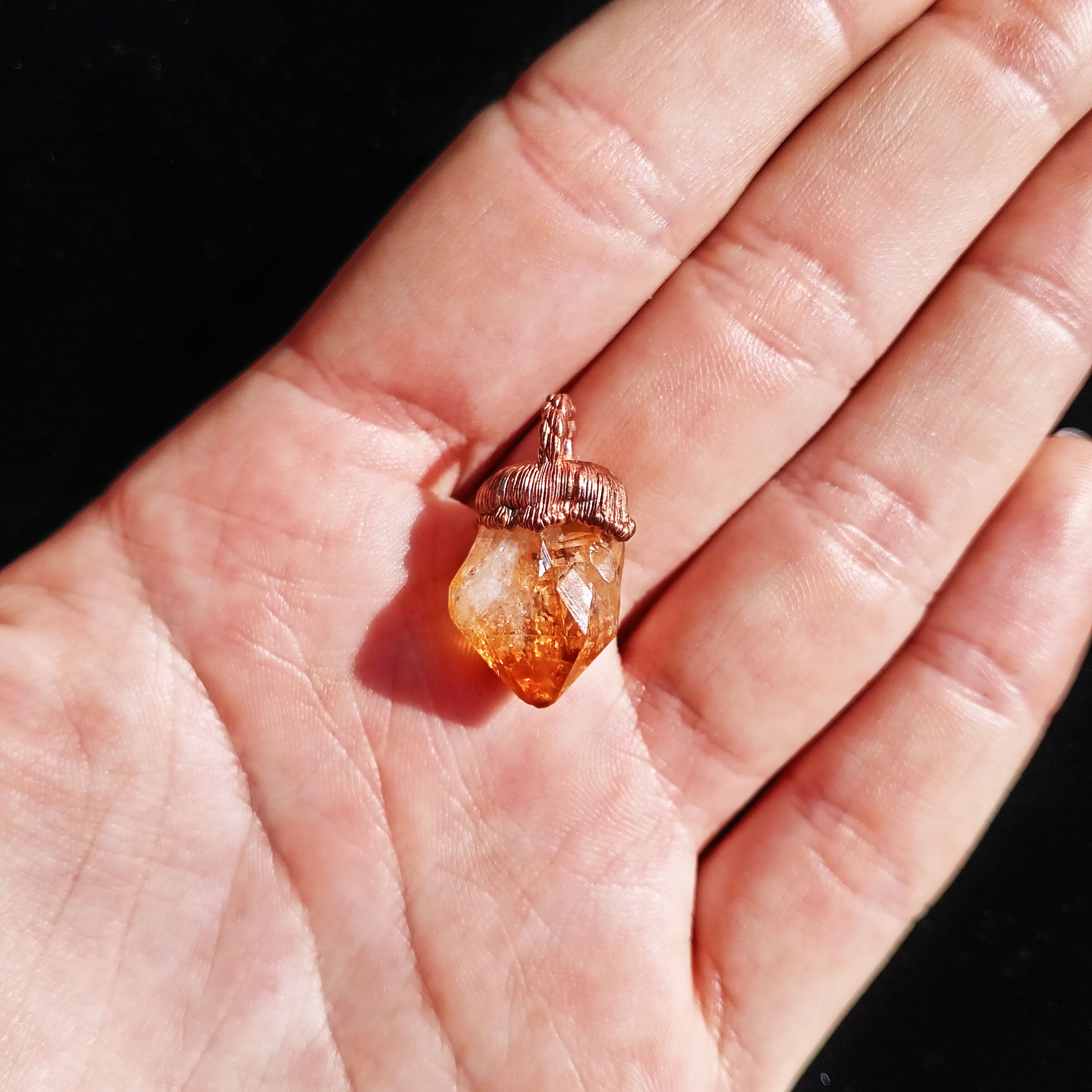 Buy Citrine Crystal Pendant Heat Treated Citrine for Positivity and Abundance