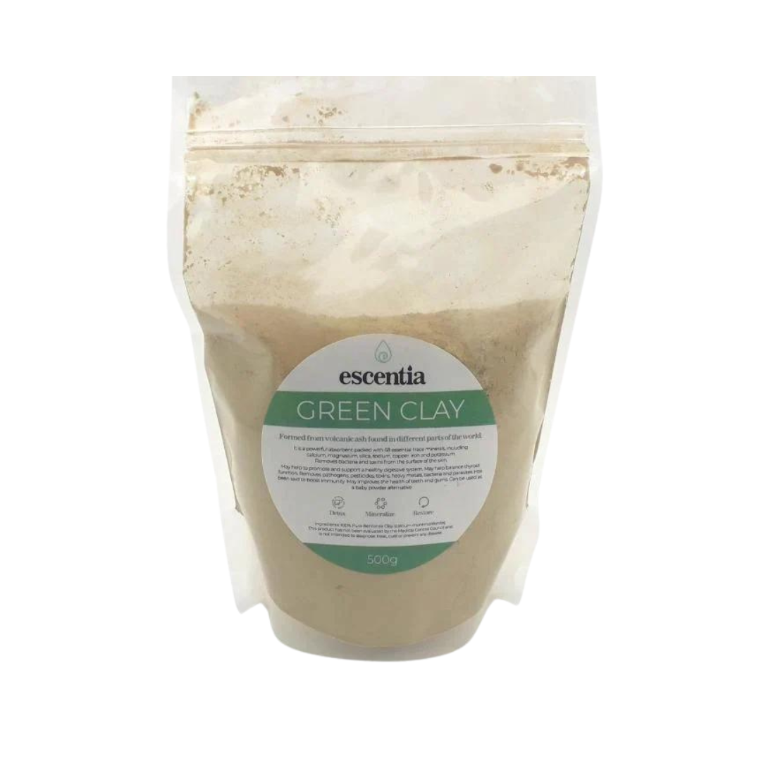 Escentia Green Clay - Natural Detoxifying and Purifying Face Mask