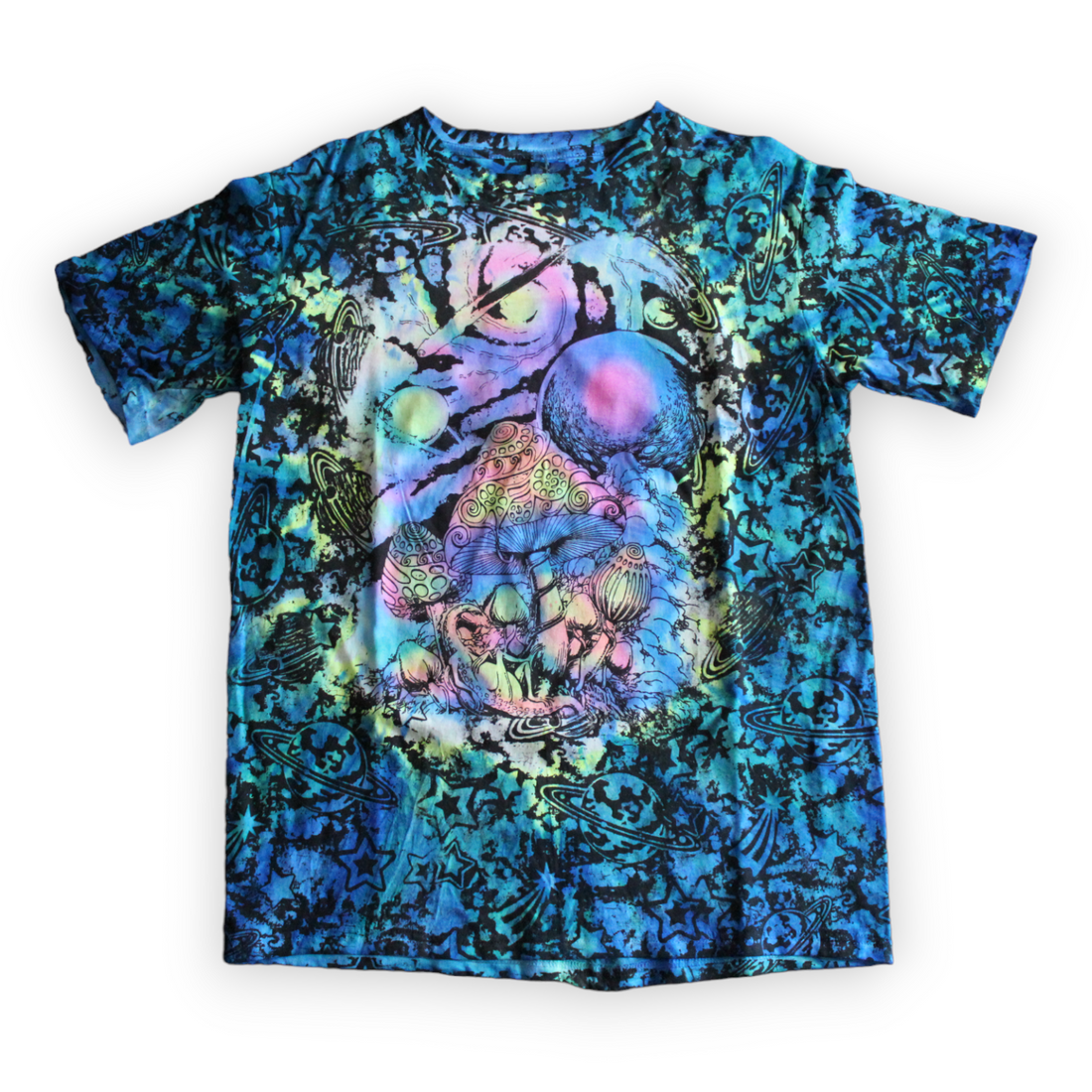 Men's cosmic mushroom galaxy tie dye shirt 