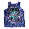 Hand-painted interstellar cannabis nebula tank top 