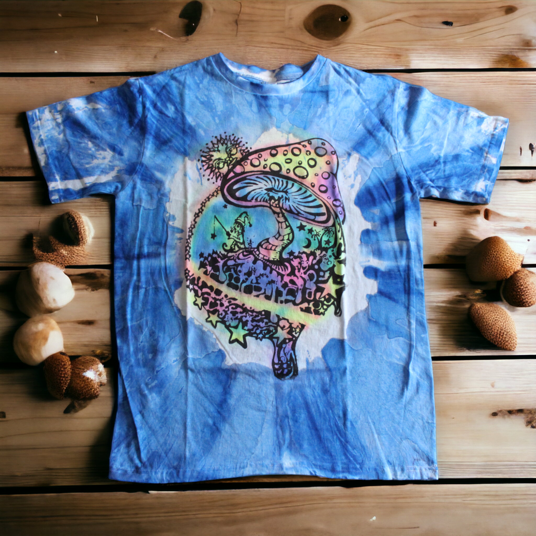 Men's artisan crafted mushroom tie dye tee 