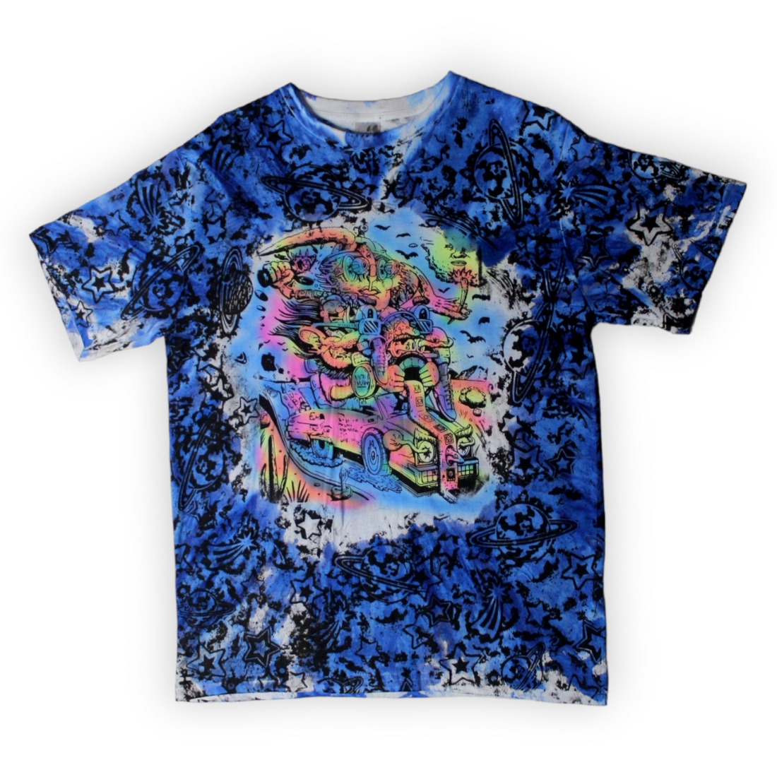 Popeye blue tie dye men's t-shirt